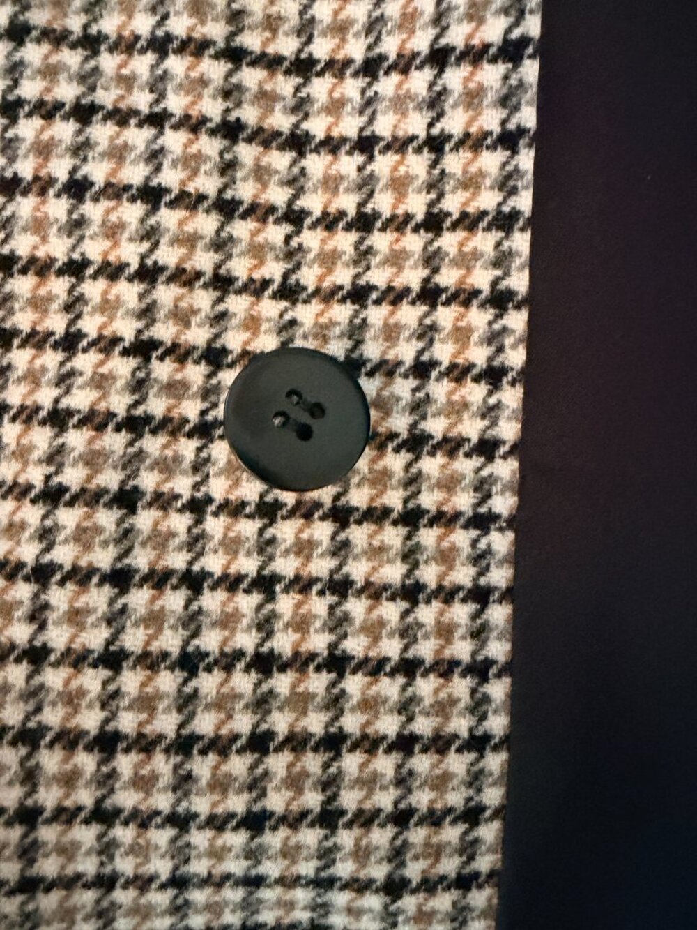 Ann Taylor Houndstooth Tweed Jacket Gold Button Blazer Size 8 Classic Old Money - Picture 9 of 14